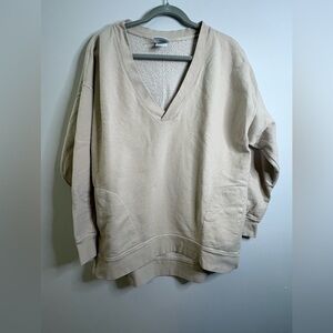 Women’s Champion vintage wash oversized v neck sweatshirt